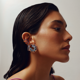 MONDRIAN GOLD SAPPHIRE EAR CUFF