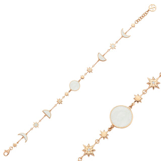 CRESCENT GOLD DIAMOND SMALL BRACELET