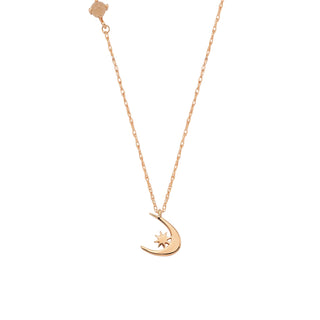 THE MOON AND THE NORTH STAR GOLD MOONSTONE NECKLACE