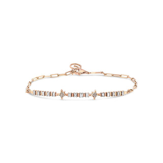 SIRIUS STAR 18K GOLD BAGUETTE DIAMOND BRACELET