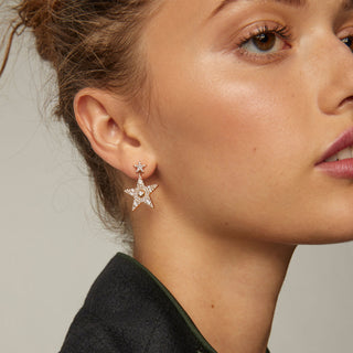 SIRIUS STAR GOLD DIAMOND EARRINGS