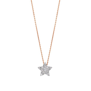 SIRIUS STAR GOLD BLUE DIAMOND NECKLACE