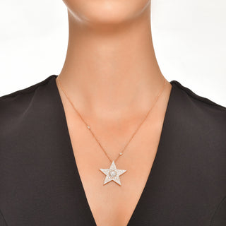 SIRIUS GOLD DIAMOND STATEMENT NECKLACE