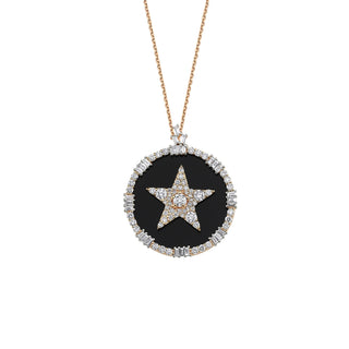 SIRIUS STAR GOLD DIAMOND STATEMENT NECKLACE