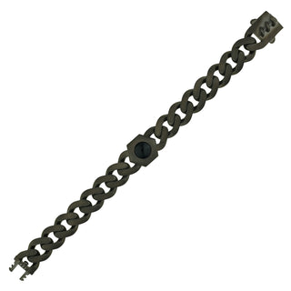 TATTWA AIR SILVER BLACK DIAMOND BRACELET
