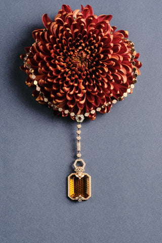 CYBELE GOLD DIAMOND LARIAT NECKLACE