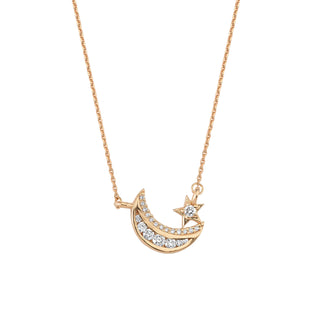 THE MOON AND THE STAR GOLD DIAMOND NECKLACE
