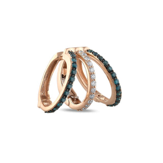 MONDRIAN GOLD BLUE DIAMOND EAR CUFF