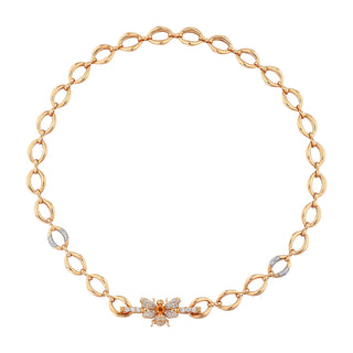 QUEEN BEE RAINBOW CHAKRA GOLD DIAMOND CHOKER