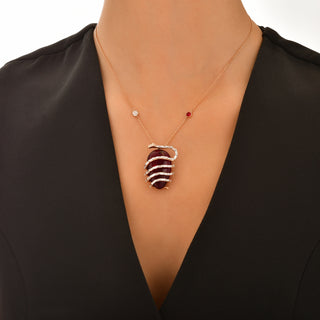 COSMIC EGG GOLD BAGUETTE DIAMOND NECKLACE