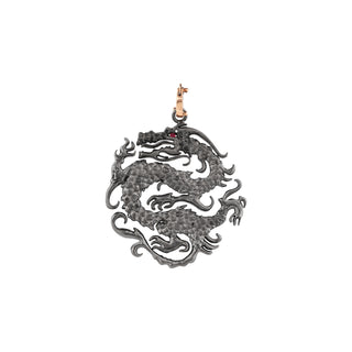 DRAGON GOLD BLACK DIAMOND STATEMENT PENDANT
