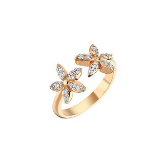 APPLE SEED TARA GOLD DIAMOND RING