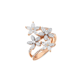APPLE SEED ALLURE PAVÊ GOLD MARQUISE DIAMOND RING