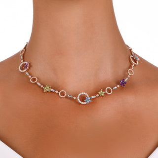 APPLE SEED ALLURE GOLD DIAMOND PERIDOT NECKLACE