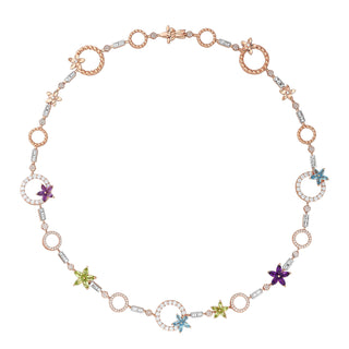 APPLE SEED ALLURE GOLD DIAMOND PERIDOT NECKLACE