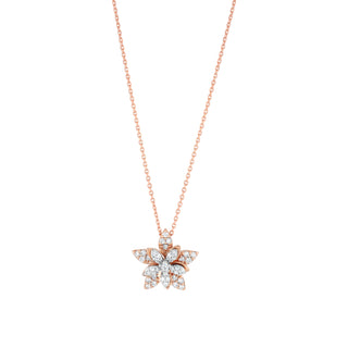 APPLE SEED BLOSSOM PAVE GOLD DIAMOND LARGE NECKLACE