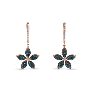 APPLE SEED TARA GOLD BLUE DIAMOND EARRINGS
