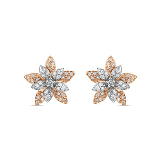 APPLE SEED BLOSSOM GOLD DIAMOND EARRINGS