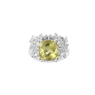 APPLE SEED TARA GOLD DIAMOND PERIDOT RING