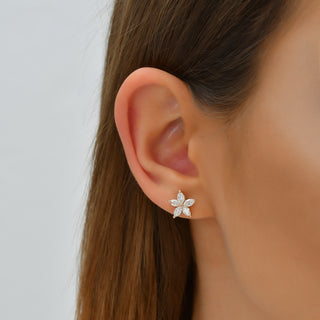 APPLE SEED ALLURE GOLD DIAMOND EARRINGS