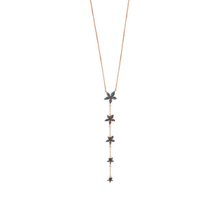 APPLE SEED TARA GOLD BLUE DIAMOND NECKLACE