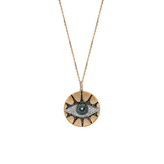 EYE LIGHT GOLD DIAMOND NECKLACE Bee Goddess