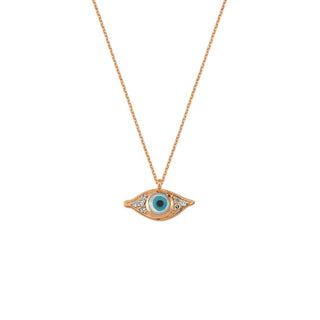 EYE LIGHT GOLD DIAMOND NECKLACE Bee Goddess