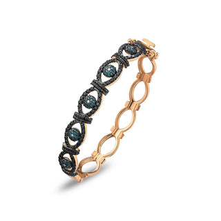 EYE LIGHT 18K GOLD BLUE DIAMOND BRACELET