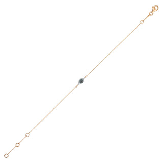 EYE LIGHT GOLD BLUE DIAMOND BRACELET