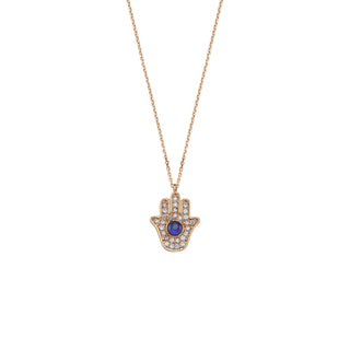 HAMSA DIAMOND NECKLACE Bee Goddess