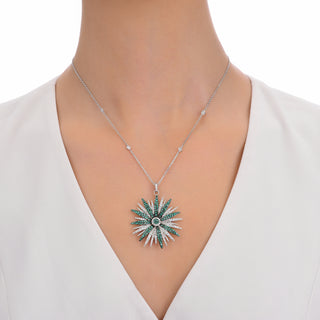 HERA GOLD DIAMOND EMERALD PENDANT