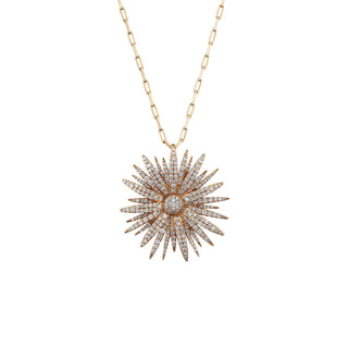 HERA 18K GOLD DIAMOND STATEMENT NECKLACE