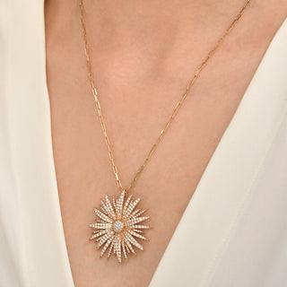 HERA 18K GOLD DIAMOND STATEMENT NECKLACE