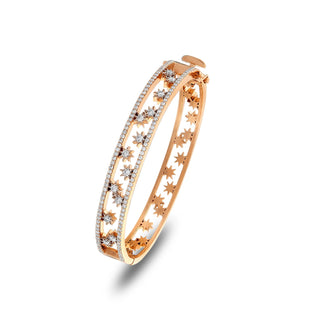 VENUS STAR GOLD DIAMOND BANGLE BRACELET