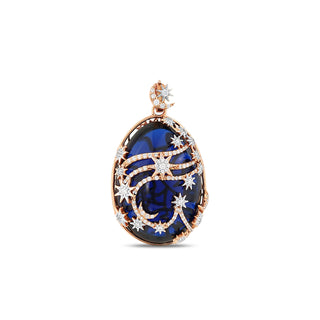 VENUS STAR 18K GOLD DIAMOND SAPPHIRE PENDANT