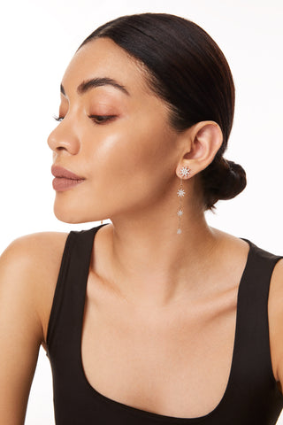 VENUS STAR GOLD DIAMOND EARRINGS