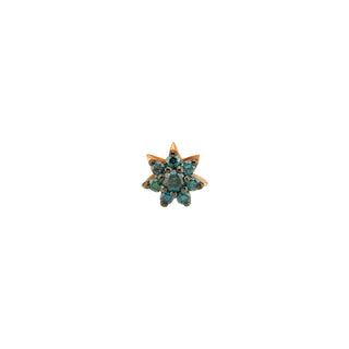 VENUS STAR GOLD BLUE DIAMOND SINGLE EARRING