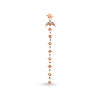 VENUS STAR GOLD DIAMOND SINGLE EARRING