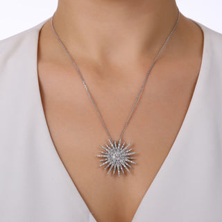 JARDIN 18K GOLD BAGUETTE DIAMOND STATEMENT NECKLACE