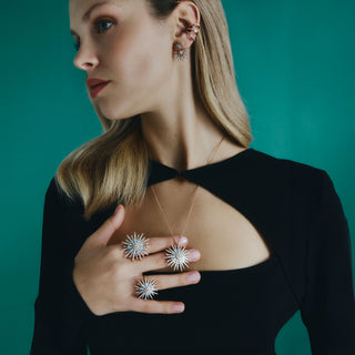 JARDIN STAR GOLD BAGUETTE DIAMOND RING