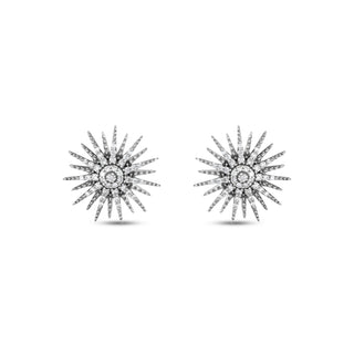 JARDIN STAR WHITE GOLD DIAMOND EARRINGS