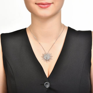 JARDIN STAR WHITE GOLD DIAMOND STATEMENT NECKLACE