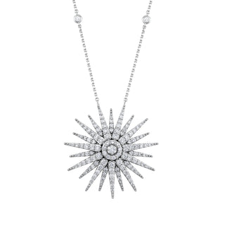 JARDIN STAR WHITE GOLD DIAMOND STATEMENT NECKLACE