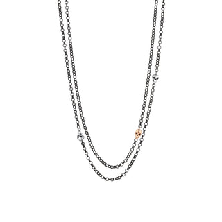 KALI GOLD & SILVER DOUBLE CHAIN NECKLACE