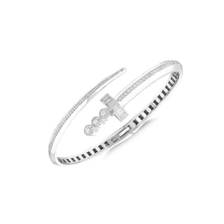 SWORD 18K GOLD BAGUETTE DIAMOND BRACELET