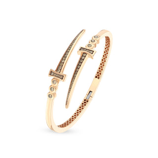 SWORD GOLD BROWN DIAMOND BRACELET