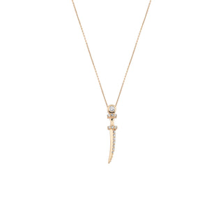 SWORD GOLD DIAMOND NECKLACE