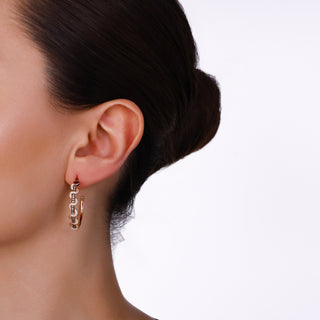 KUNDALINI GODDESS GOLD COGNAC DIAMOND RUBY EARRINGS