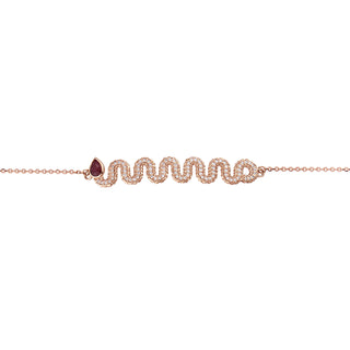KUNDALINI RAINBOW GOLD DIAMOND RUBY BRACELET