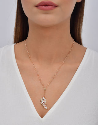 WINGS GOLD DIAMOND LARIAT NECKLACE